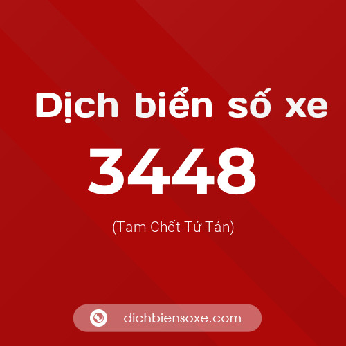 Ý nghĩa biển số xe 3448 là gì?