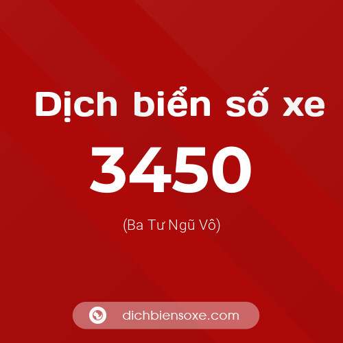 Ý nghĩa biển số xe 3450 là gì?