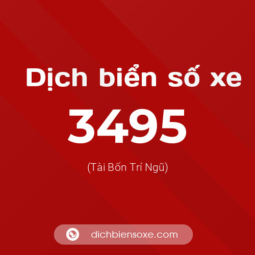 Ý nghĩa biển số xe 3495 là gì?