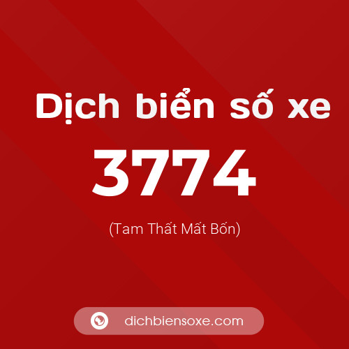 Ý nghĩa biển số xe 3774 là gì?