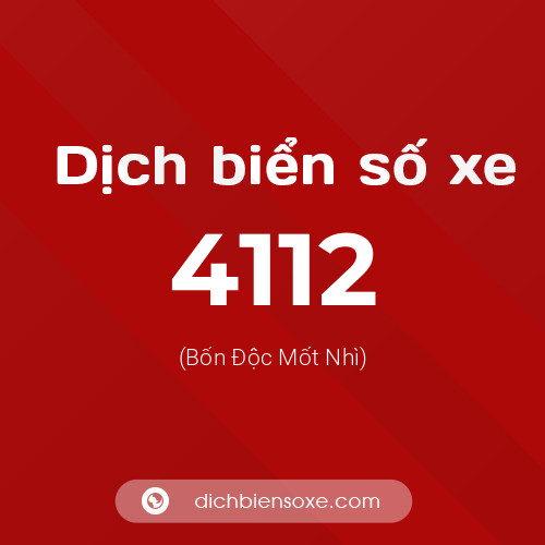 Ý nghĩa biển số xe 4112 là gì?