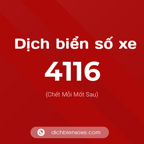 Ý nghĩa biển số xe 4116 là gì?