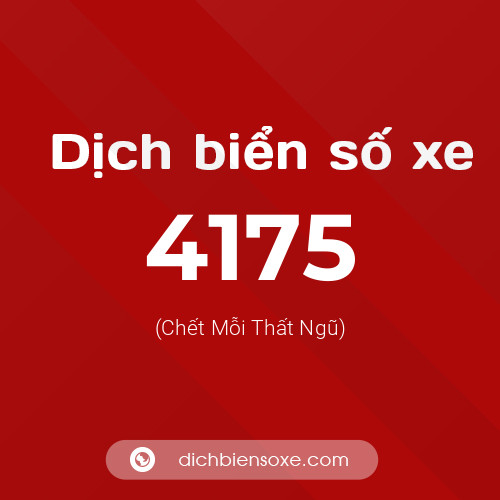 Ý nghĩa biển số xe 4175 là gì?