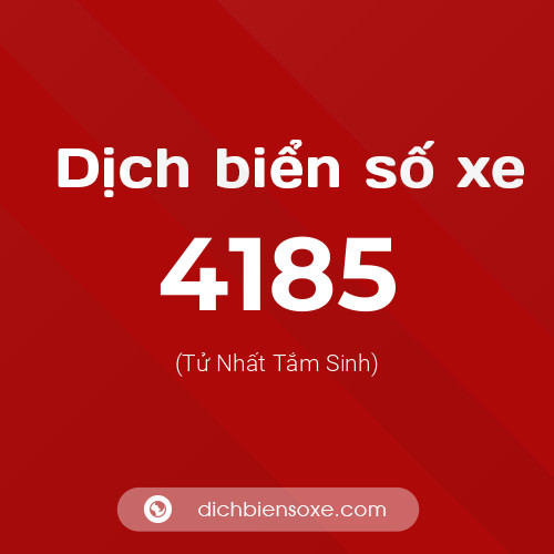 Ý nghĩa biển số xe 4185 là gì?