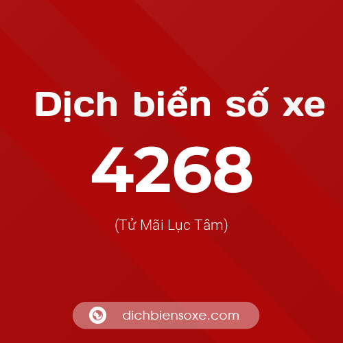Ý nghĩa biển số xe 4268 là gì?