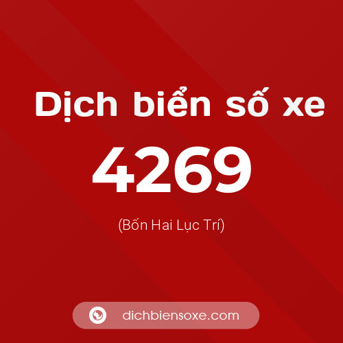 Ý nghĩa biển số xe 4269 là gì?