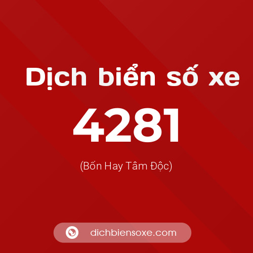Ý nghĩa biển số xe 4281 là gì?