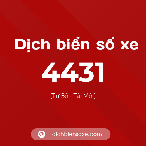 Ý nghĩa biển số xe 4431 là gì?