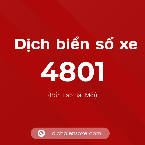Ý nghĩa biển số xe 4801 là gì?
