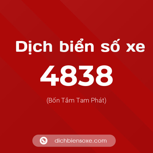 Ý nghĩa biển số xe 4838 là gì?