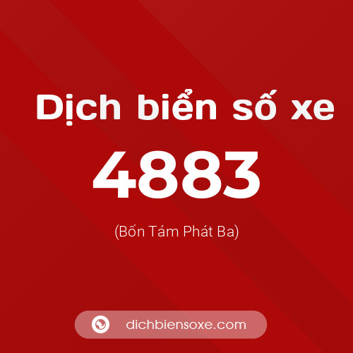 Ý nghĩa biển số xe 4883 là gì?