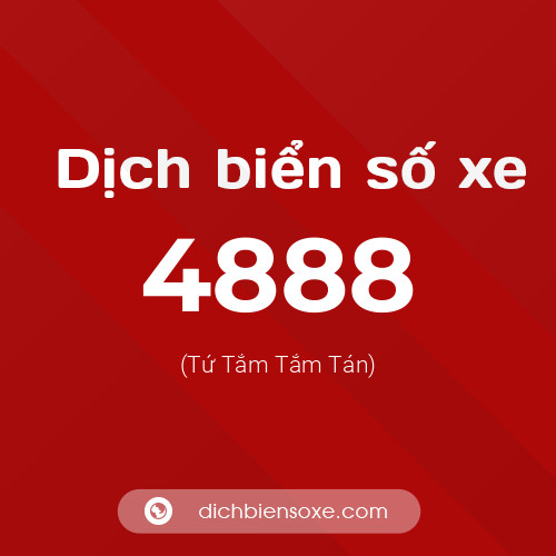 Ý nghĩa biển số xe 4888 là gì?