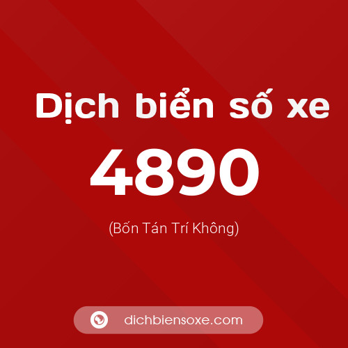 Ý nghĩa biển số xe 4890 là gì?