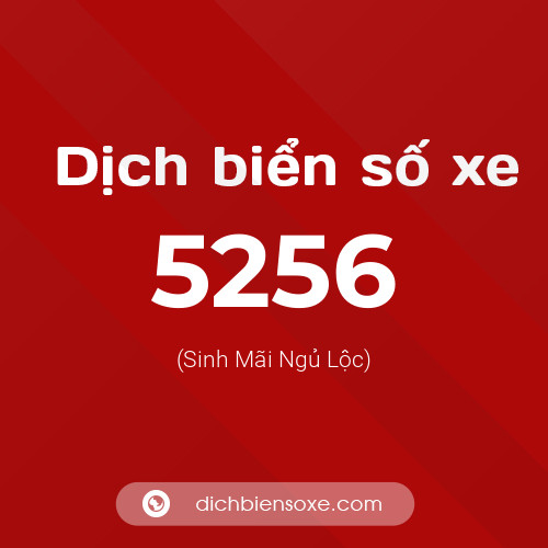 Ý nghĩa biển số xe 5256 là gì?