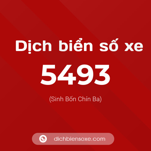 Ý nghĩa biển số xe 5493 là gì?