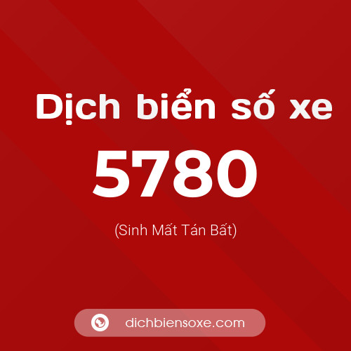 Ý nghĩa biển số xe 5780 là gì?