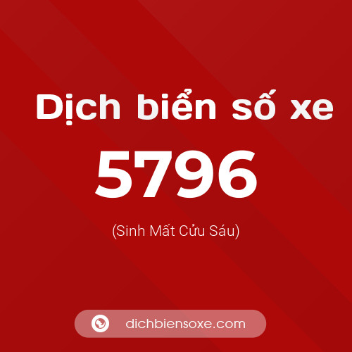 Ý nghĩa biển số xe 5796 là gì?