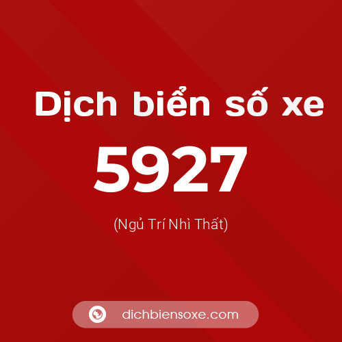 Ý nghĩa biển số xe 5927 là gì?