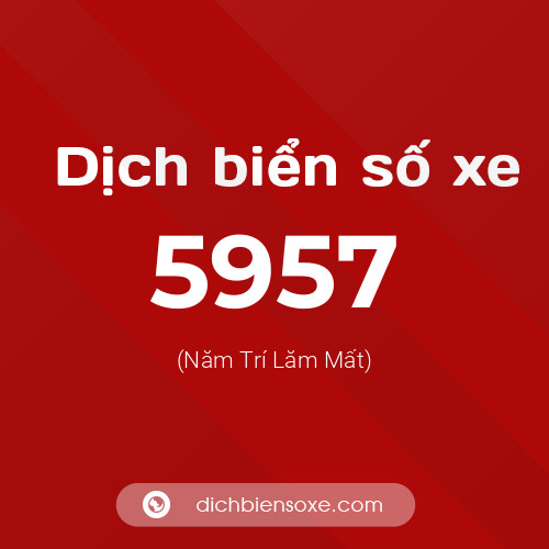 Ý nghĩa biển số xe 5957 là gì?