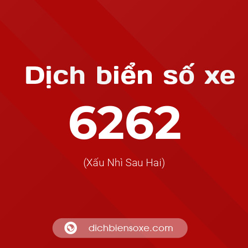 Ý nghĩa biển số xe 6262 là gì?
