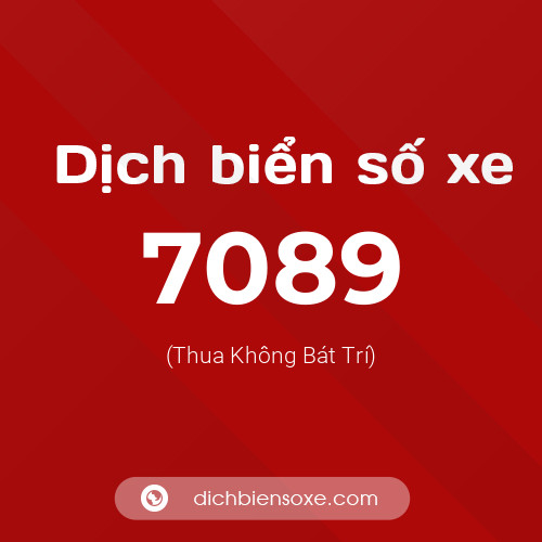 Ý nghĩa biển số xe 7089 là gì?
