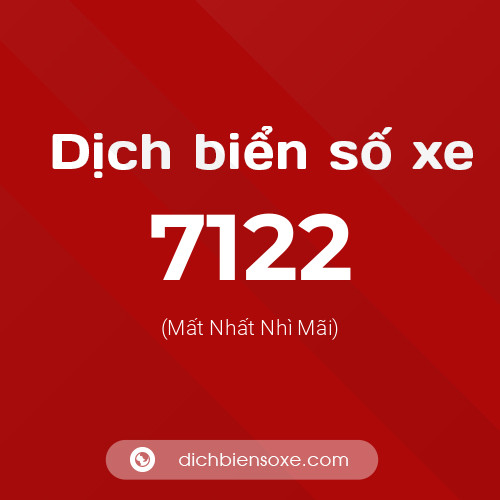 Ý nghĩa biển số xe 7122 là gì?