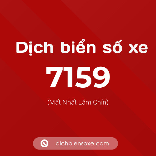 Ý nghĩa biển số xe 7159 là gì?