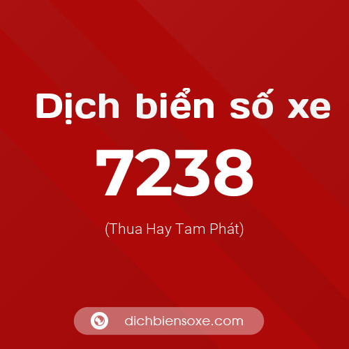 Ý nghĩa biển số xe 7238 là gì?