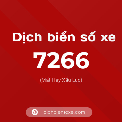 Ý nghĩa biển số xe 7266 là gì?
