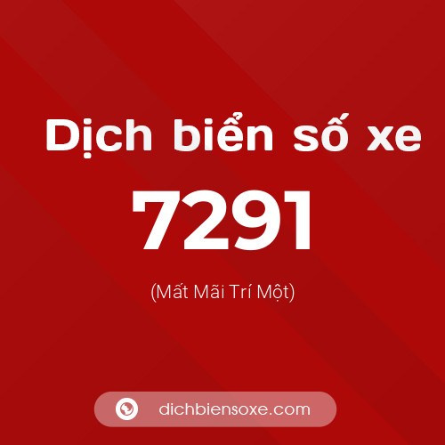 Ý nghĩa biển số xe 7291 là gì?