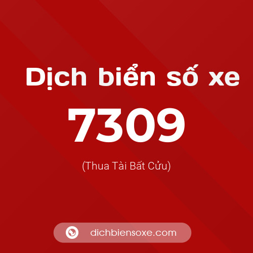 Ý nghĩa biển số xe 7309 là gì?