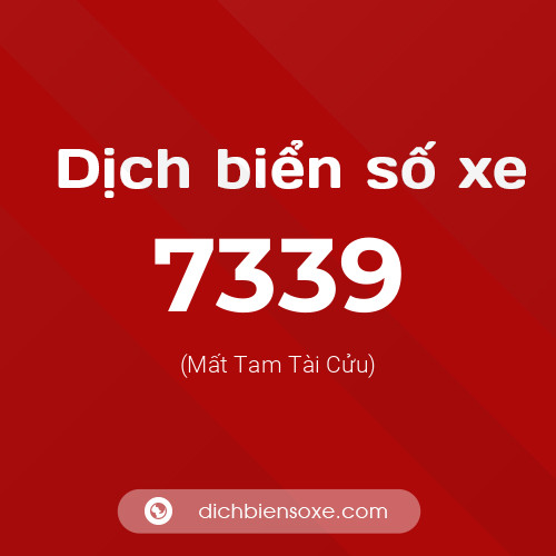 Ý nghĩa biển số xe 7339 là gì?