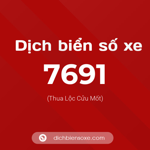 Ý nghĩa biển số xe 7691 là gì?