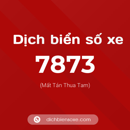 Ý nghĩa biển số xe 7873 là gì?