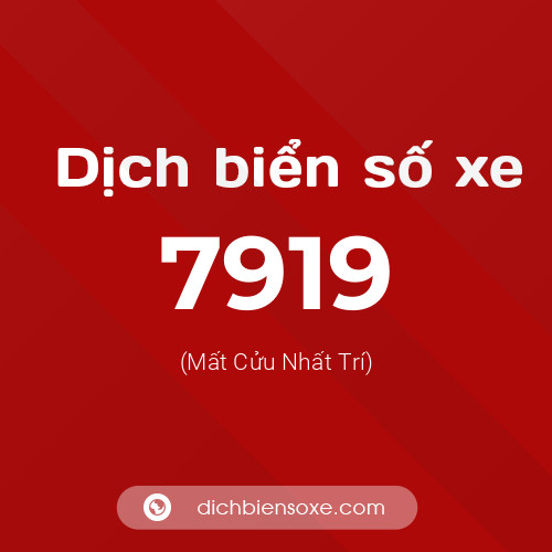 Ý nghĩa biển số xe 7919 là gì?