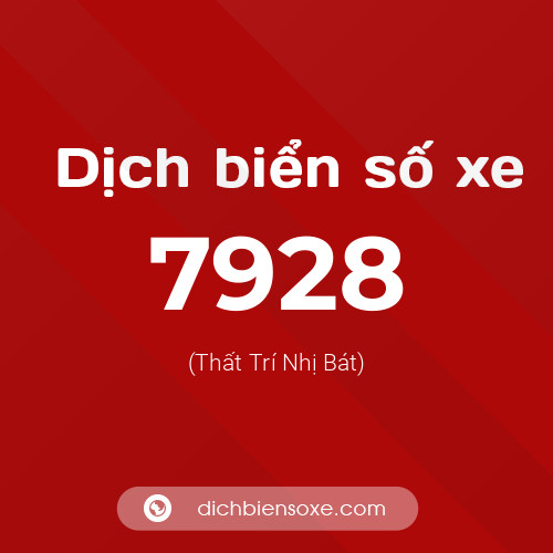 Ý nghĩa biển số xe 7928 là gì?