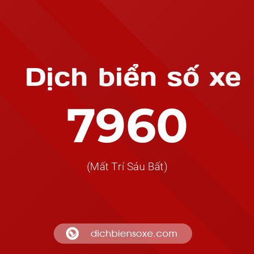 Ý nghĩa biển số xe 7960 là gì?
