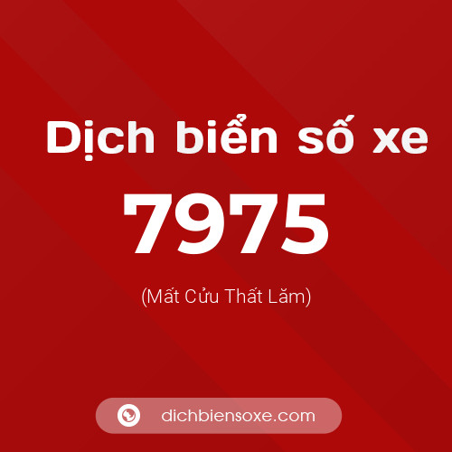 Ý nghĩa biển số xe 7975 là gì?