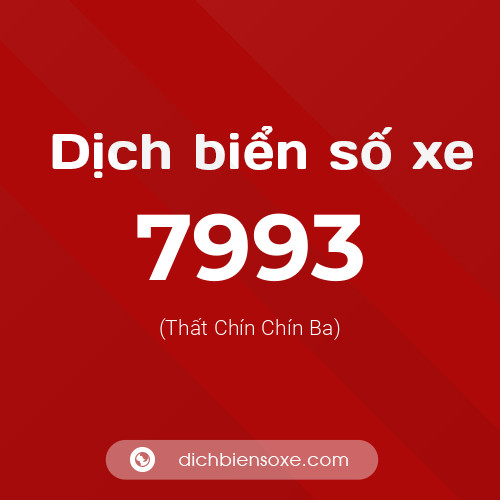 Ý nghĩa biển số xe 7993 là gì?