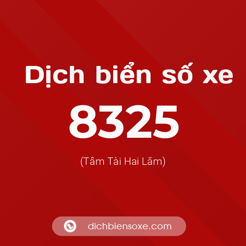 Ý nghĩa biển số xe 8325 là gì?