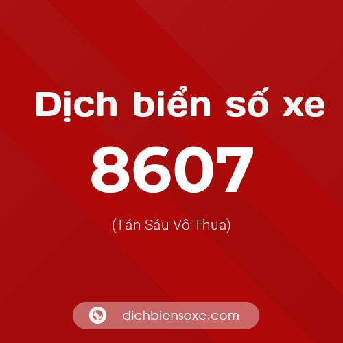 Ý nghĩa biển số xe 8607 là gì?