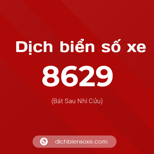 Ý nghĩa biển số xe 8629 là gì?