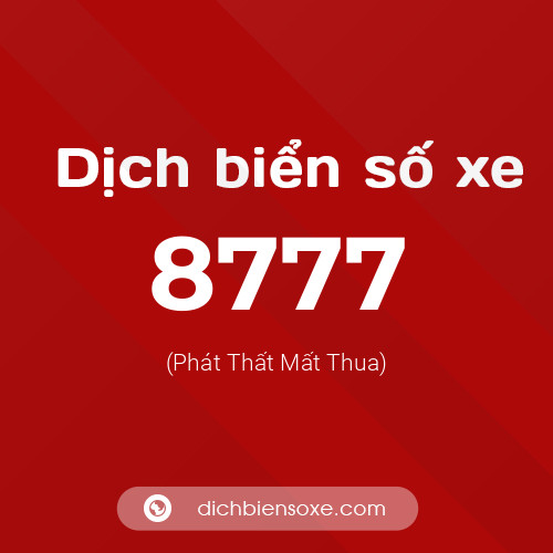 Ý nghĩa biển số xe 8777 là gì?