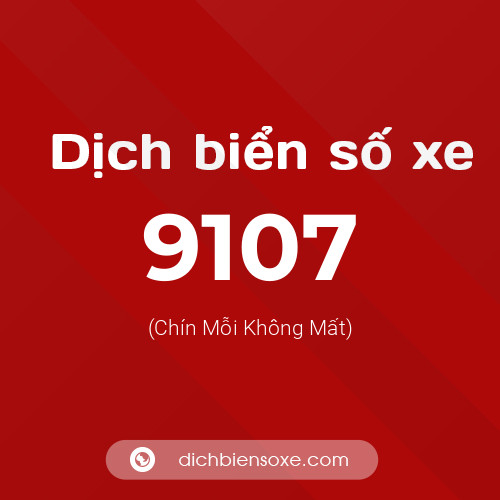 Ý nghĩa biển số xe 9107 là gì?