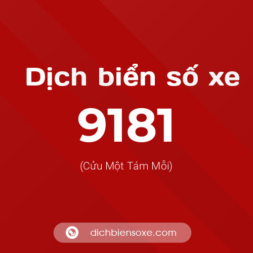 Ý nghĩa biển số xe 9181 là gì?