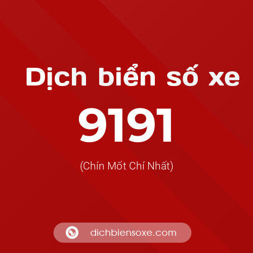 Ý nghĩa biển số xe 9191 là gì?
