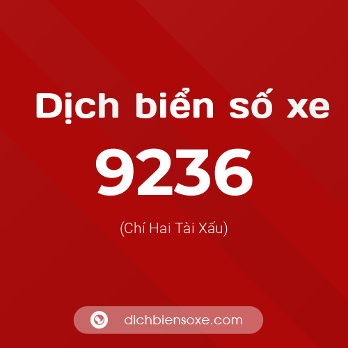 Ý nghĩa biển số xe 9236 là gì?