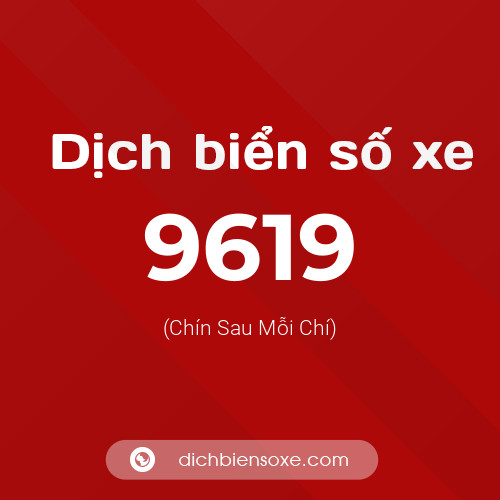 Ý nghĩa biển số xe 9619 là gì?