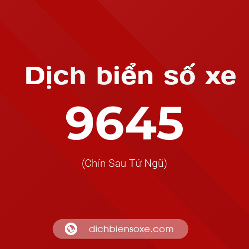 Ý nghĩa biển số xe 9645 là gì?
