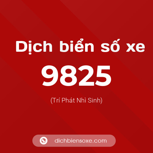 Ý nghĩa biển số xe 9825 là gì?